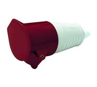 Electraline 80809 Fiche Femelle industrielle, IEC, 16A, 3P+N+T, 380V, IP44, Rouge