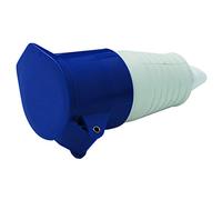 Electraline 80847 Fiche Femelle industrielle, IEC, 16A, 2P+T, 220V, IP44, BLEU