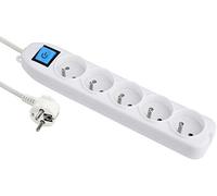 Electraline Bloc multiprises Basic 32006 5 prises avec interrupteur 1,5 m 3G1 mm² blanc