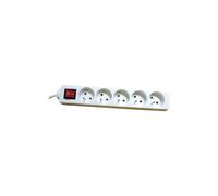 Electraline Bloc multiprises Basic 32006 5 prises avec interrupteur 1,5 m 3G1 mm² blanc