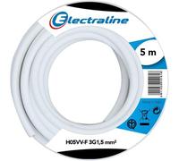 ELECTRALINE CABLE H05VVF 3X1.5 5M BLANC S/FILM