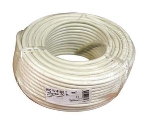 ELECTRALINE Câble H05VVF 3x2.5 50 m blanc couronne
