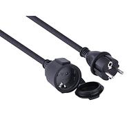 Electraline Rallonge électrique IP44 H07RN-F 3G2.5 16A 5m Noir pour Chantiers et Extérieur
