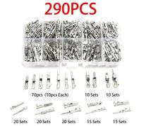 ELECTRAPICK 290 pièces bouchons plats cosses de câble cosses de câble-connecteurs d'assortiment jeu de bornes de connecteur de fil en boîte de voiture pour voitures