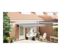 vidaXL Cadre d'auvent réglable 4 x 2 m blanc acier