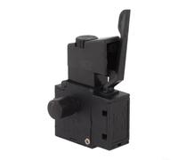 Electric Drill Trigger Switch Black Plastic Lock-On Power Tool Controller Button Switch for Drills Lock-On Trigger Switch for Electric Drill Repair Black Plastic Drill Control Switch 1pc (A)