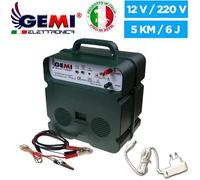 ELECTRIFICATEUR De Clôture Électrique 5 Km Double Alimentation (Batterie)12V / 220V Chevaux Sangliers Vaches Gemi Elettronica