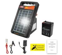 Électrificateur de Clôture Solaire 0.15 J - Protection jusqu'à 2 km pour Volailles et Animaux Domestiques