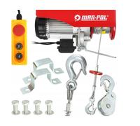 Électrique Treuil à Câble 1600W 1T Palan 12m Câble en Acier Atelier Grue Garage
