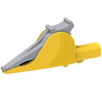 Electro PJP 5066-IEC-CD1-J Pince crocodile enfichable 4 mm CAT III 1000 V, CAT IV 600 V jaune
