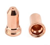 Electrode 52556 et buse 51246 Kit de remplacement pour torche plasma PT100 IPT100 Pointe 1,0 mm 10 pièces de chaque Hafnium en cuivre