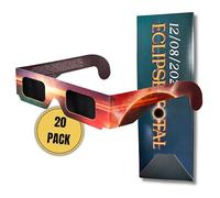 ELECTROHOGAR 20 Lunettes Eclipse Solaire ISO 12312-2 | Filtre Eclipse Solaire Certifiées ISO 12312-2 et Certifiées CE pour Protection voir l'éclipse | Lunette Eclipse Solaire En France août 2026
