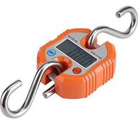 ÉLECTRONIQUE : Balance électronique pour bagages, balance à ressort numérique, portable, avec écran LCD, crochet, capacité de 150 kg (300 lb), couleur orange