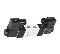 Électrovanne 220 V pneumatique 4V220-08 Air 5 voies 2 positions 1/4" bobine alliage interne DC 12 électrique 24 AC 110(W 4mm fittings,DC 12V)