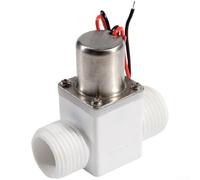 Électrovanne bistable - Interrupteur de contrôle de l'eau par impulsion - Valve de toilette automatique avec connexions G1/2" pour pièces de toilette et contrôleur de débit d'irrigation, solénoïde en