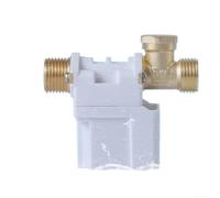 Électrovanne de chauffe-eau solaire 12 V CC avec connecteur en cuivre pour réservoir de toit, système basse pression, design blanc et buse courte, unité de contrôle efficace du débit (B)