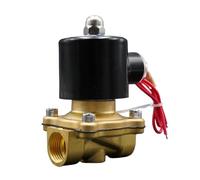 Électrovanne d'eau en laiton normalement fermée | Électrovanne d'eau en laiton normalement fermée, raccord 1 ou 2 pouces, AC 110/220/380V, DC 12/24V.(Ac24v-viton,2 Inch)