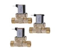Électrovanne électrique en laiton G1/2 ''DC 12v 24v AC220v, interrupteur de débit d'entrée d'air et d'eau for vanne de chauffage solaire(220V)