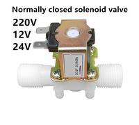 Électrovanne électrique en plastique normalement fermée, AC 220V DC 12V 24V 1/2 "3/4", interrupteur magnétique de contrôleur de pression d'air et d'eau