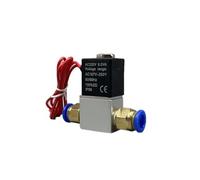 Électrovanne électrique pneumatique 12V 24V 220, 2 positions, ports, vanne magnétique à Air normalement fermée, raccord de tuyau 6mm 8mm Convient aux petits espaces(PC 8MM Fittings,DC 12V)