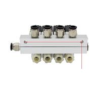 Électrovanne électrique pneumatique normalement fermée 2V025-06 AC220V DC12V24V, type combiné multidirectionnel, vanne magnétique à air(DC12V 8mm fittings,10F)