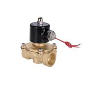 Électrovanne en Laiton Électrovanne Soupape Contrôle Étanche Boîtier Rectangulaire Conduite Fonction Fermée Déclenchement Électrique Fiable, 1 Pouce, Corps Épais 2W25 1 Pouce DC12V