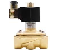 Électrovanne en laiton normalement ouverte, G3/8" à G2, joint NBR EPDM VITON, AC 220 V/DC 12 V / 24 V, IP65, résistante aux hautes températures.