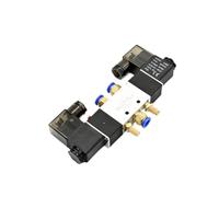 Électrovanne pneumatique 220V 4V220-08 Air 5 voies 2 positions 1/4 "bobine en alliage interne DC 12V 24V AC110V(W 12mm fittings,DC 12V)