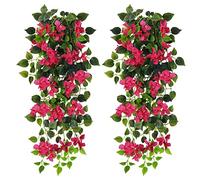 Elecxlink Bougainvillier Artificiel à Suspendre, résistant aux UV, Fausses Fleurs en Plastique pour intérieur ou extérieur, Jardin, Porche, Avant-Toit, décoration Murale de Mariage