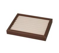 Elegabrillia Plateau Présentation Bijx Floqué | Protecteur, Plateau à Bijx Dblé Velrs, Compact, Beige