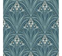 Elegance Bellflower Fond D'écran pour Salon, Boutique, TV, Chambre, Couloir, Décoration - Moderne Design Graphique Decoratif Papier Peint avec superbes pétales et feuilles