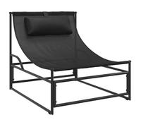 Elégance - Chic Chaise de bistrot - Chaise longue de jardin - anthracite - 87x74x73cm - Acier et textilène_0325311