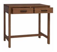 Elégance - Chic Table de travail - 1 personne - Bureau d'intérieur moderne - avec tiroirs - Naturel - Bois de teck massif - 80x50x7