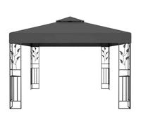 Elégance-Chic Tonnelle - avec double toit - 3x4 m - Anthracite - 3 x 4 m (l x P) - Toile Imperméable - Montage Simplifié - Résistan