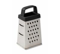 ELEGANCIO Mini râpe carrée en acier inoxydable - Hauteur : 6,6 cm - Idéale comme petite râpe à fromage, à ail, gingembre, à parmesan - Râpe à gingembre - Râpe de cuisine à 4 côtés - Noire