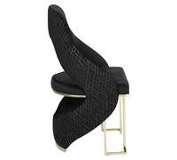 Élégant 4x chaises Chaise de salle à manger Noir Chaise de cuisine Fauteuil de luxe Nouveauté