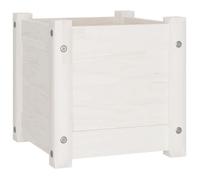 Elegant BAC A FLEUR - Jardinière d'extérieur Blanc 31x31x31 cm Bois de pin massif - Blanc 3.88 kg&BONNE 4285