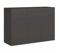 Elegant BAC A FLEUR - Jardinière noir 120x40x80 cm acier laminé à froid - Noir 17.5 kg&BONNE 5872