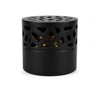 Élégant brûleur d'encens en résine avec plateau intérieur doré - Brûleur d'encens arabe noir pour charbon, résine, oud et cônes - Résistant à la chaleur - Support décoratif pour la maison, la