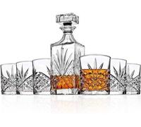 Élégant coffret cadeau comprenant une carafe pour le whisky et la liqueur