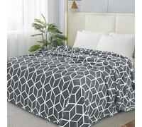 Elegant Comfort ™ Couverture de Luxe en Flanelle de Corail Ultra Douce et veloutée en Micro-Velours Ultra Douce - pour très Grand lit californien - Gris