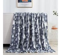Elegant Comfort Couverture Polaire Super Douce en Velours avec imprimés de Noël - Décoration d'intérieur sur Le thème des Vacances, jeté Chaud et Confortable pour literie d'hiver, canapé et Cadeau,