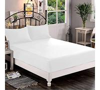 Elegant Comfort Drap-Housse 1500 de qualité hôtelière de qualité supérieure, Microfibre Douce - Poche Profonde jusqu'à 40,6 cm, résistant aux Plis et à la décoloration, très Grand lit californien,
