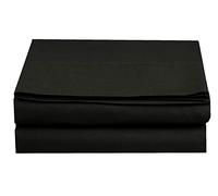 Elegant Comfort Drap Plat de 1 pièce de qualité hôtelière de qualité hôtelière 1500, Infroissable, résistant aux Taches, très Grand lit, Noir