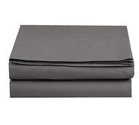 Elegant Comfort Drap Plat de qualité hôtelière 1500, Doux, en Microfibre de qualité hôtelière 1500, Infroissable, résistant aux Taches, très Grand lit californien, Gris