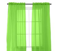 Elegant Comfort Lot de 2 Panneaux Transparents avec Passe-Tringle de 5,1 cm, Rideaux de fenêtre 101,6 cm de Large x 213,4 cm de Long, Vert Citron
