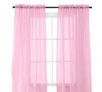 Elegant Comfort Lot de 2 Panneaux Transparents avec Passe-Tringle de 5,1 cm, Rideaux de fenêtre 101,6 cm de Large x 213,4 cm de Long, Rose poudré