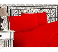 Elegant Comfort Lot de 2 taies d'oreiller luxueuses de 1500 Fils au Pouce carré, résistantes aux Plis et à la décoloration, de qualité égyptienne Ultra Douce, Taille Standard, Rouge