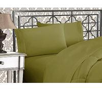 Elegant Comfort Lot de 2 taies d'oreiller luxueuses de 1500 Fils au Pouce carré, résistantes aux Plis et à la décoloration, de qualité égyptienne Ultra Douce, Taille Standard, Vert