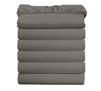 Elegant Comfort (Lot de 6 draps-Housses de Luxe de Luxe, de qualité hôtelière 1500, Infroissable, de qualité hôtelière de Premier Choix avec Poches de Rangement sur Les côtés, Taille Double, Gris)